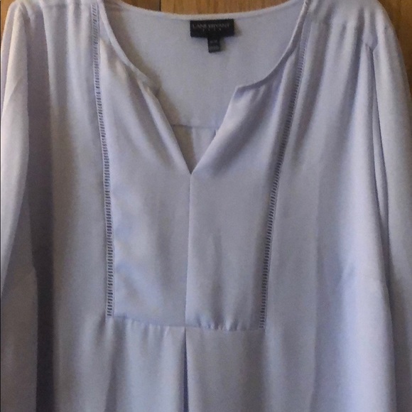 Light blue plus size blouse - Picture 3 of 4